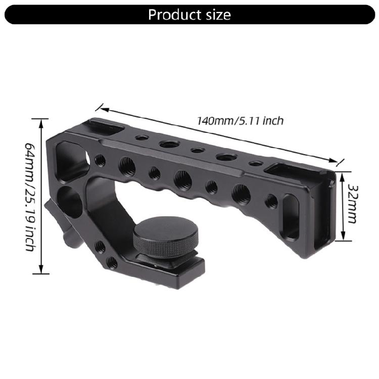 MultiFunctional Camera Top Handgrip with 3/8in/1/4in Screw Hole for Outdoor Activity and Weddings DSLR Top Handgrip