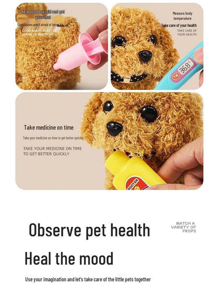 Children's Role-Playing Pet Stroller: Walking and Barking Electric Plush Doll