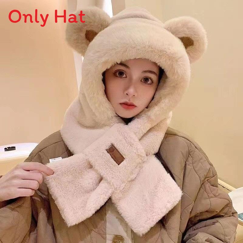 Fleece Hat And Scarf Combo For Women Windproof And Insulated Winter Wear