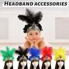 Exquisite Colorful Feather Headpiece Elegant Stage Performance Hair Accessories  Halloween