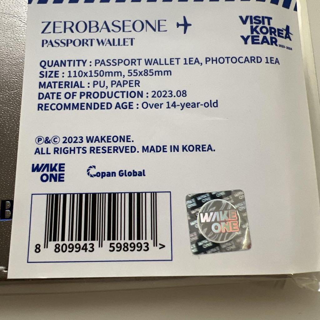 [USED] ZEROBASEONE Korean Pop-Up Passport Wallet