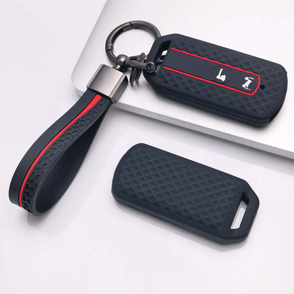 Anti-Slip Silicone Key Case with Keychain For Honda PCX 125 150 160 ADV 150 160 SH125 SH150 Vario Click 150 160 Scooter Smart