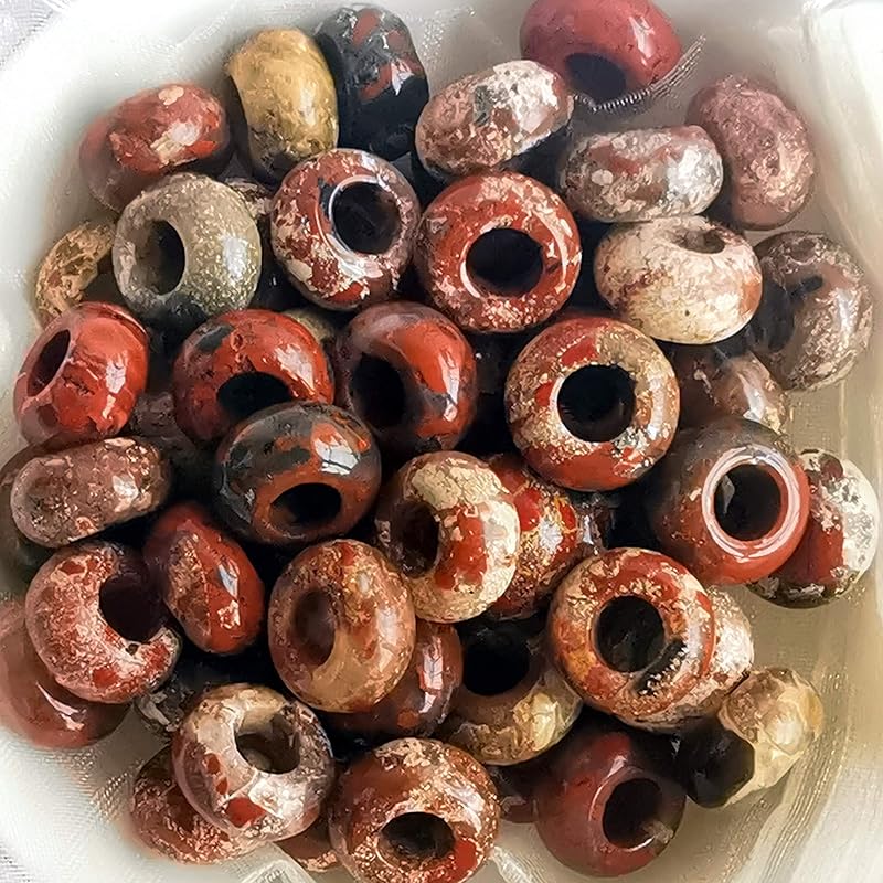 15 Pcs Natural Moonstone Large HoleLoose Stone Rondelle Beads Crystals and Healing Stones,6mm DIY-Jewelry Makings