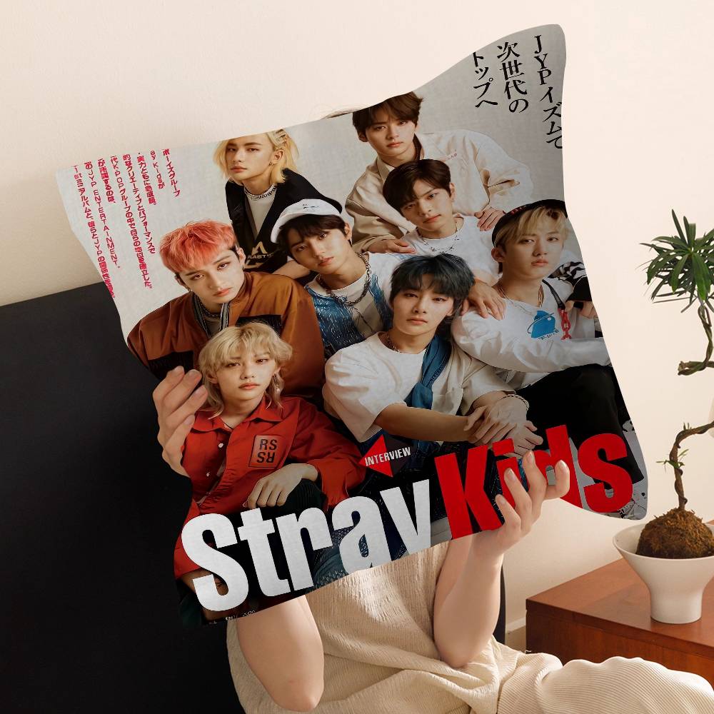 Kpop SStray KKids Personalized Pillow Cover Kids Bedroom Wild Party Decor Pillowcase kid Birthday shower Gift