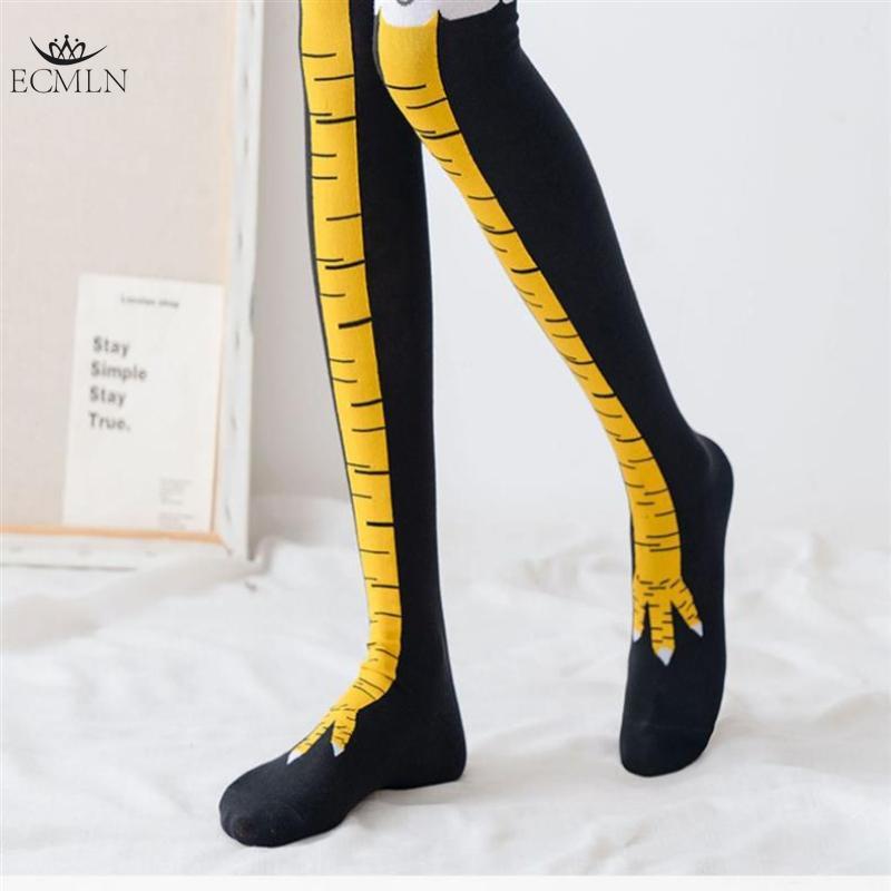 Funny 3D Cartoon Chicken Socks Knee-High Animal Socks for Women Novelty Chicken Feet Design Funny Socks for Cosplay Hen Party & Gifts