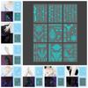 Glow In the Dark Henna Tattoo Sticker Blue Glow Fake Lace Tattoos Luminous Temporary Tattoos Girls