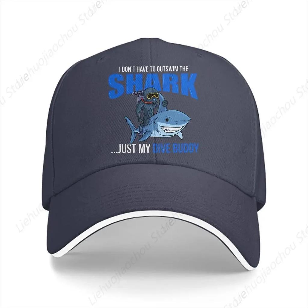 Buddy Life Unisex Baseball Caps Peaked Cap Shark Scuba Diving Sun Shade Hats for Unisex WoUnisex