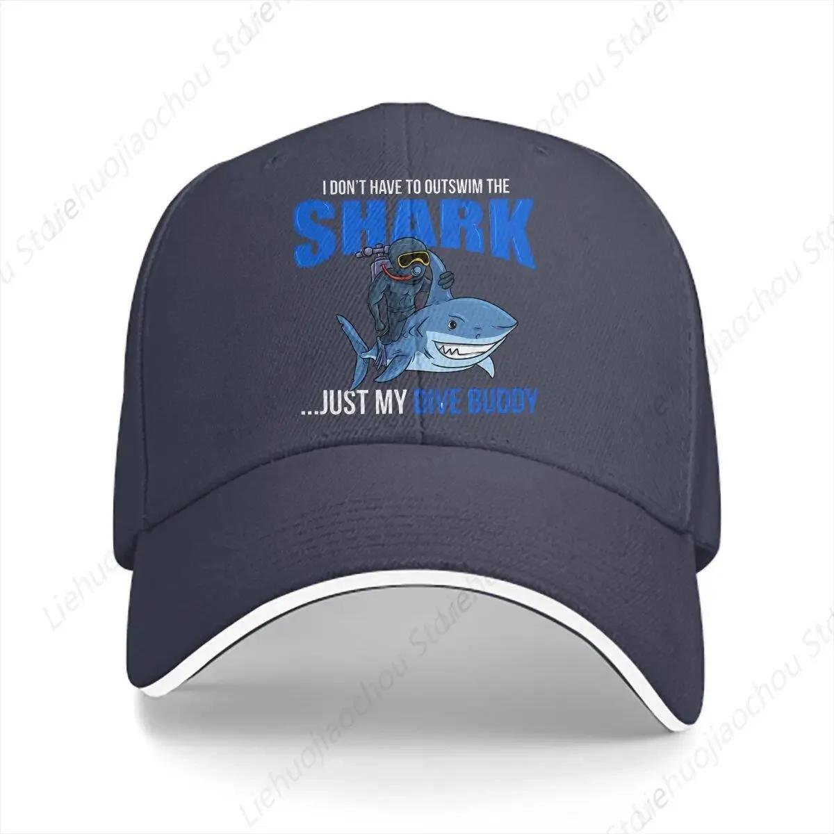 

Buddy Life Unisex Baseball Caps Peaked Cap Shark Scuba Diving Sun Shade Hats for Unisex WoUnisex One Size