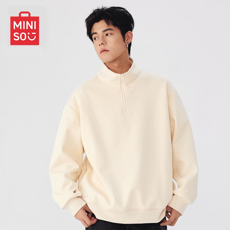 MINISO Men's Half-Zip Stand-Collar Sweatshirt