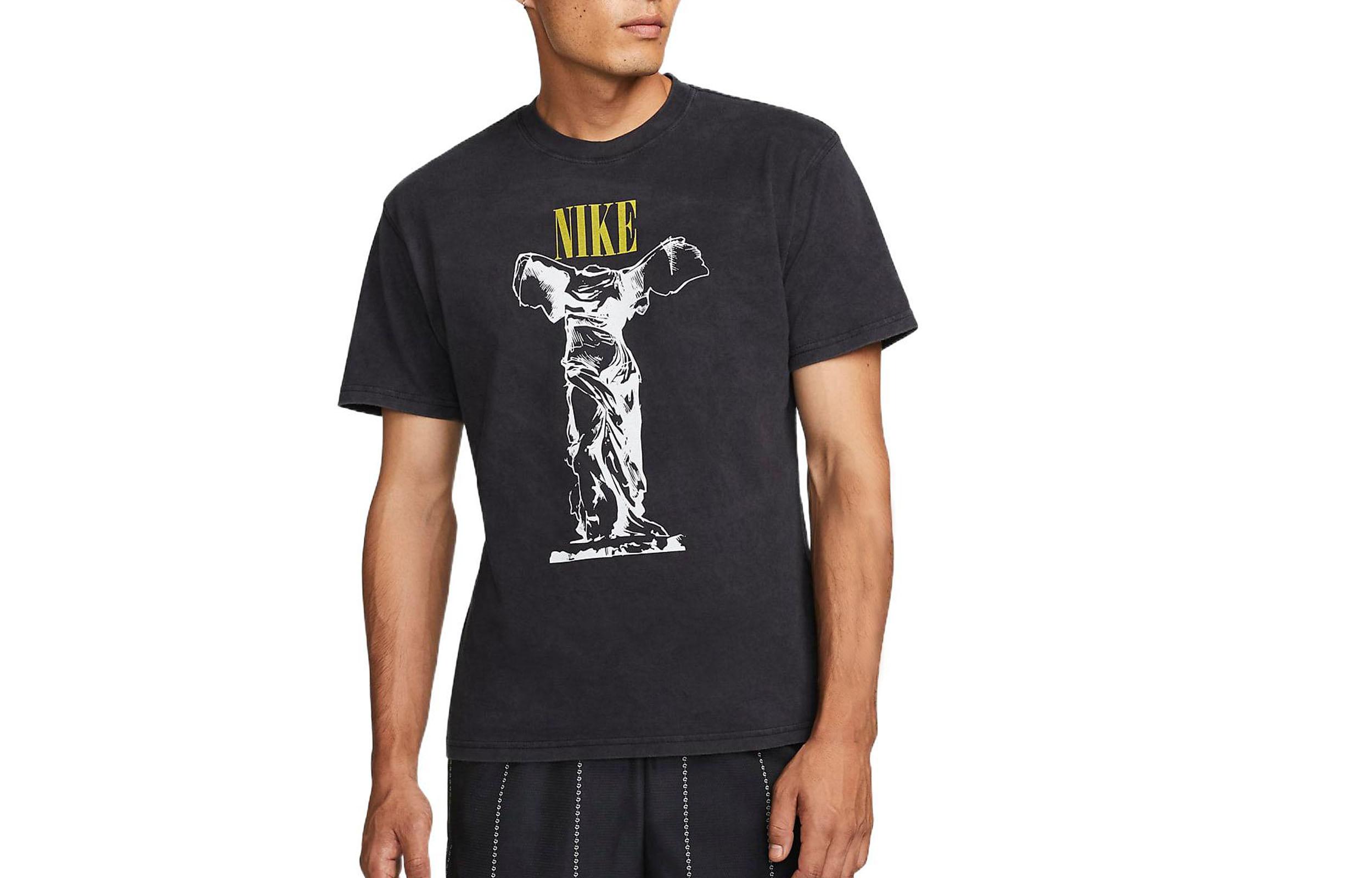 

Nike T Shirts Men s Black Crew Neck Moderate Straight Fit DV9710-010 XXL