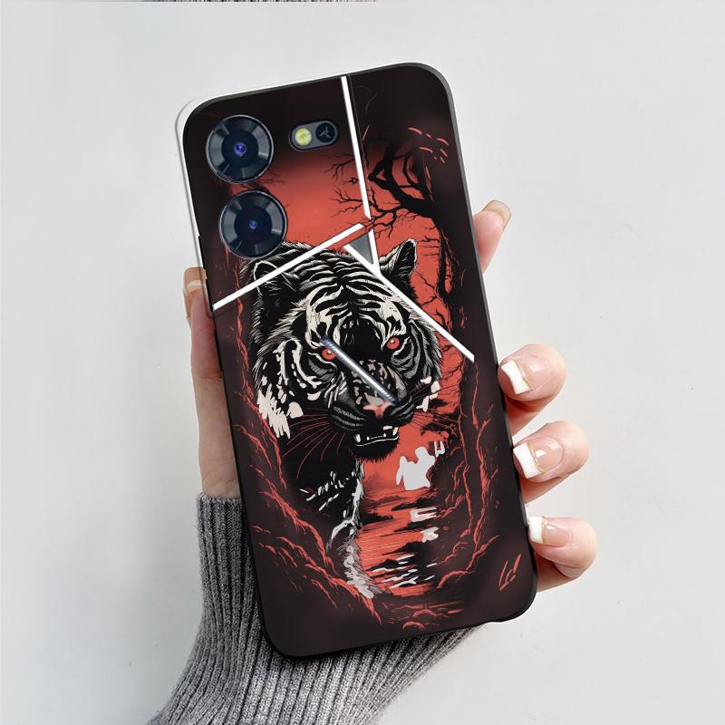 For Tecno Pova 5 Pro Case Cover Shockproof Black Wukong Phone Cases For Tecno Pova 5 Silicone Back Cover Pova5 Pro Bumper Fundas