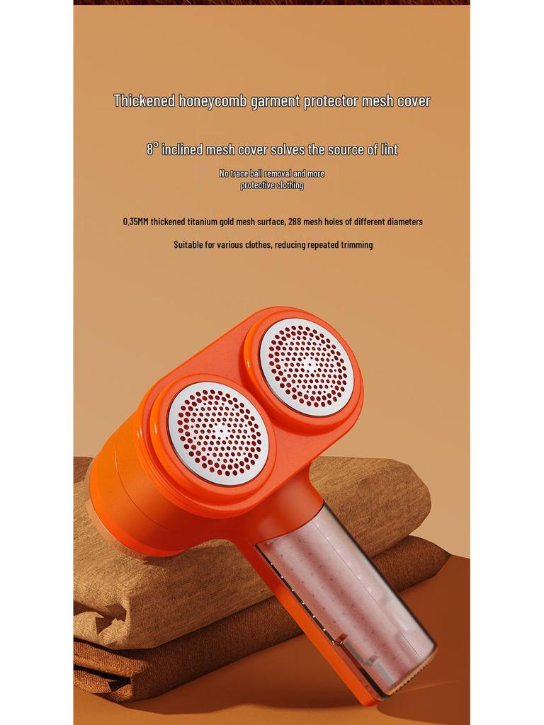 Dual-Head Rechargeable Lint Remover & Fabric Shaver