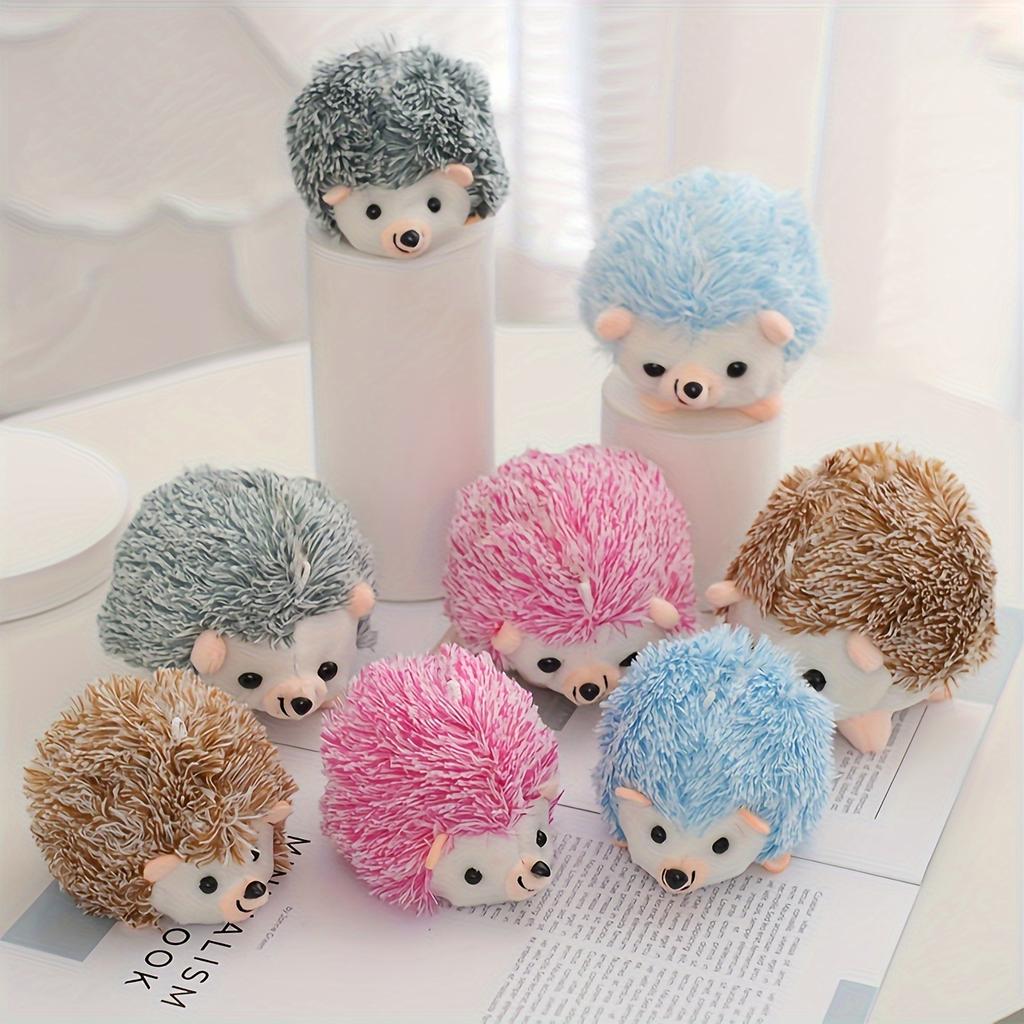 1pc Random Color Hedgehog Design Pet Grinding Teeth Plush Toy, Durable Chew Toy For Dog Interactive Supply 2026