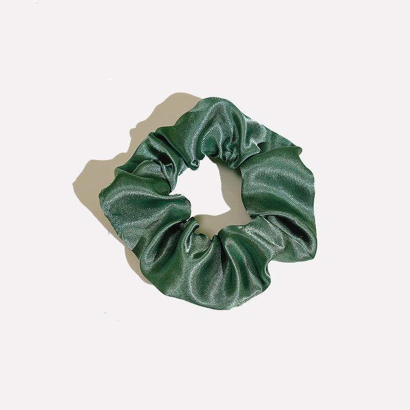 European-American Satin Pleated Hair Tie - French Minimalist Design
