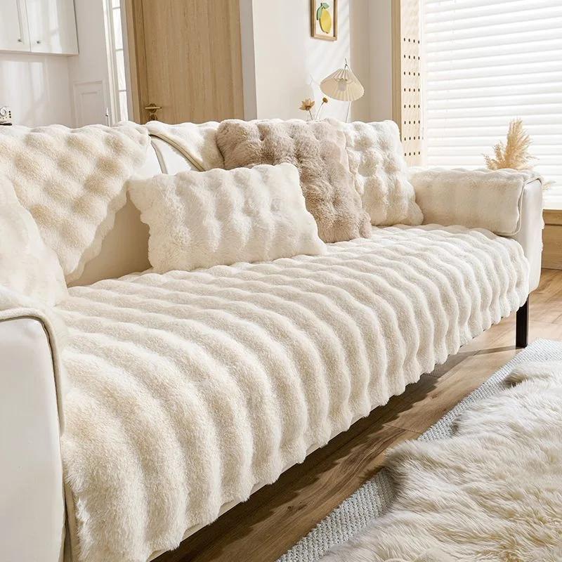 

Зимняя высококачественная плюшевая подушка, мягкая, теплая, нескользящая, полотенце для дивана, кролик, плюшевая подушка для дивана, оптовая продажа 30x50cm pillowcase