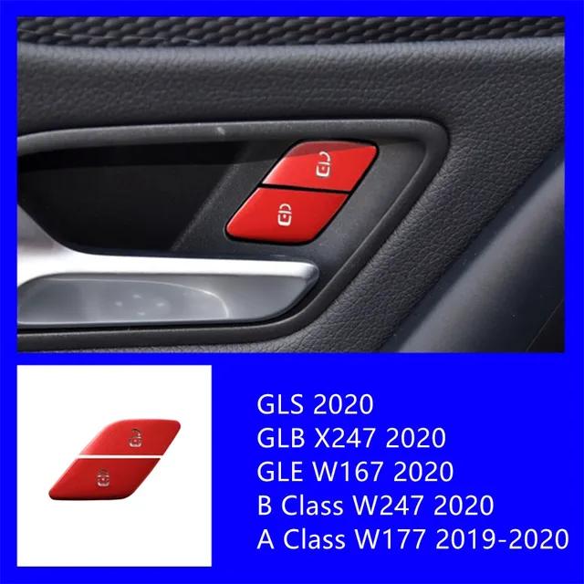 Car Window Glass Lifting Button Sticker Trim For Mercedes Benz W167 W213 W205 W177 X247 X167 C118 H247 Seat Heating Accessories