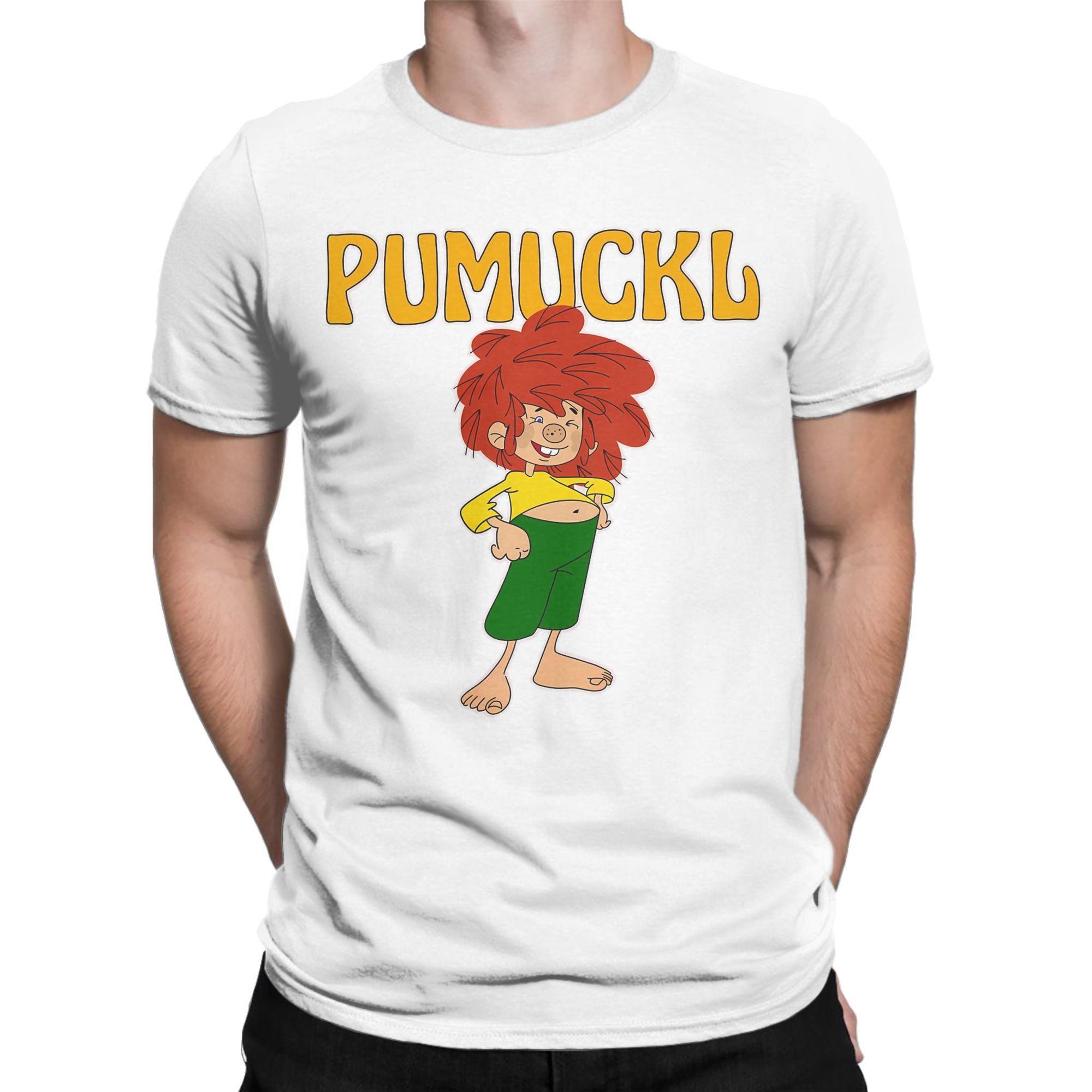 

Pumuckl мила футболка чоловіча 100% бавовна гумористична футболка круглий комір аніме мультфільм футболка з коротким рукавом одяг літо S