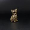 1PC Brass Kitty Ornament - Office Desktop Ornament with Bored Retro Tea Pet Brass Decorative Pendant Multi-style Statue