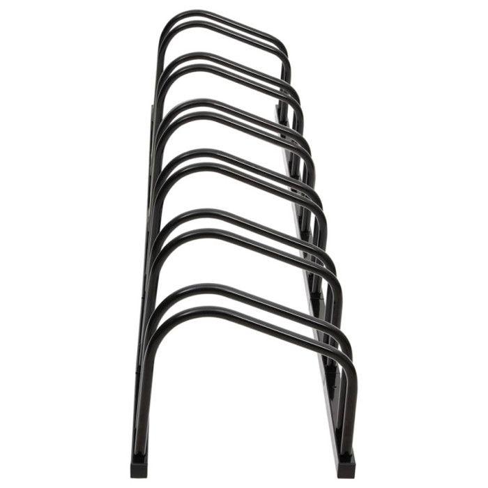 Porte-vélos - VIDAXL - 6 vélos - Acier - Au sol - Noir