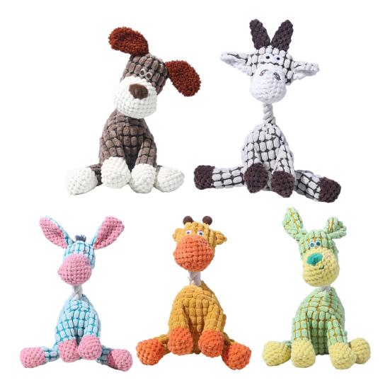 1/2Pcs Pet Sound Toy Dog Donkey Giraffe Shape Puppy Relief Toy Interactive Fun Teething Support Chew Entertainment Toy