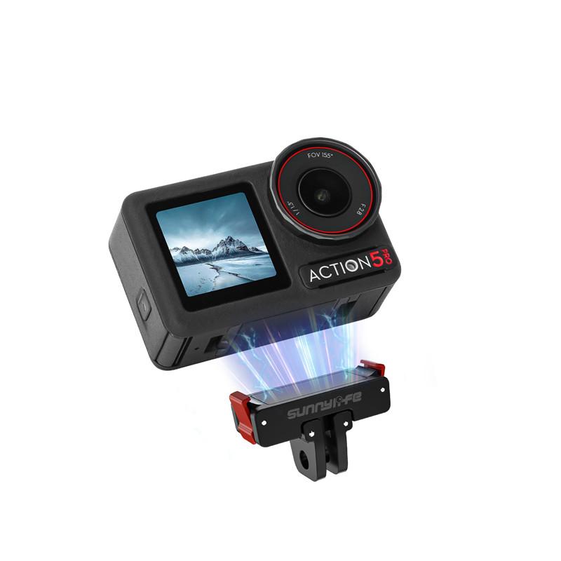 Magnetic Ball-Joint Adapter For Action 5 Pro 1/4 Interface Mount Bracket For DJI Osmo Action 4 3 2 Sports Camera Accessories