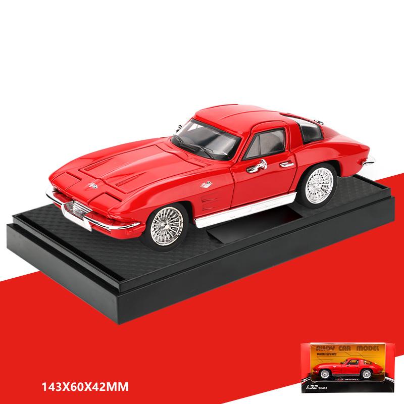 AABHB1 1:32 Chevrolet Corvette C2 Supercar Alloy Metal Diecast Model Car Home Decoration & Collectibles Hobby Display Ornaments Holiday