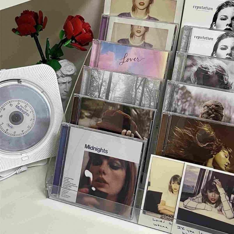 5-layer acrylic CD album display rack CD storage display cabinet for celebrity and singer CDs magazine and anime storage rack