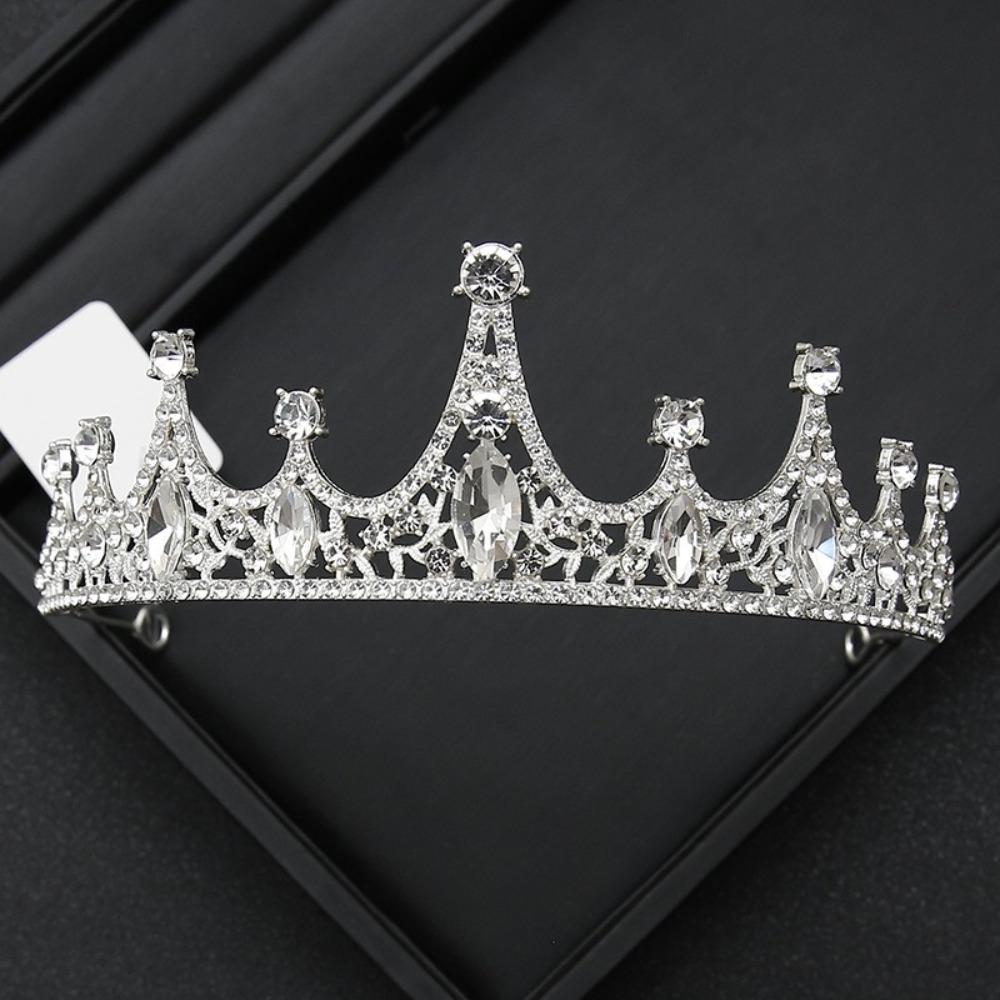 Crystal Rhinestone Rhinestone Tiara Alloy Material Princess Crown Wedding Bride Crown Prom Event