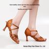 Silk Professional Latin Dance Shoes for Adults - Soft Sole, Medium High Heel, Ideal for Competition and Practice