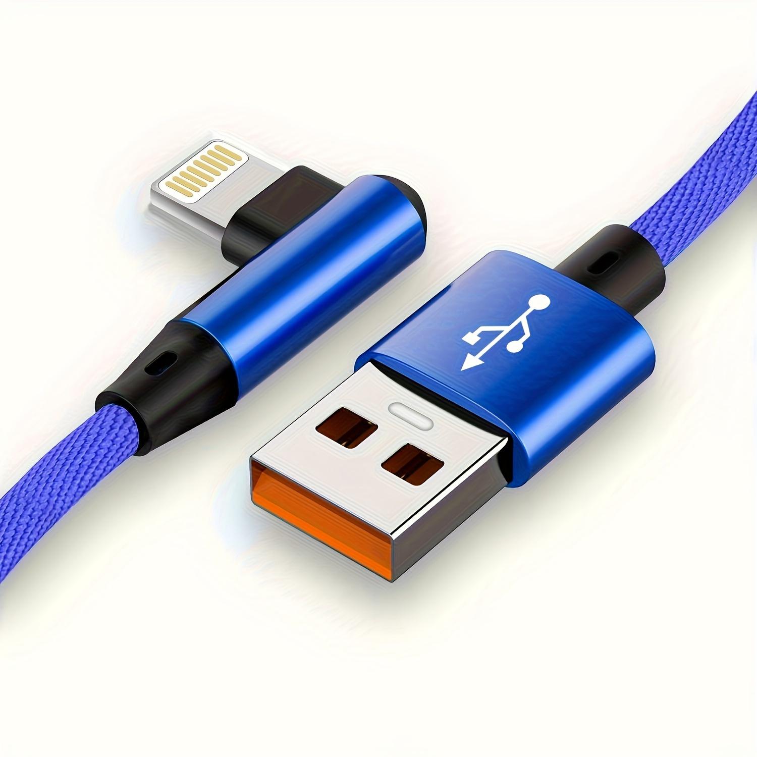 

Цифровые кабели USB-кабель для быстрой зарядки под углом 90 градусов для iPhone, iPad и других устройств — совместим с iPhone 14/13/12/11/X/8/7/7Plus/6/6S/5 100cm