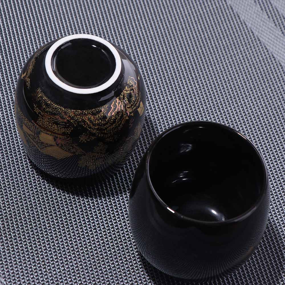 2pcs Teaware Japanese-style Ceramic Teacup with Glaze Retro Simple Master Mug 180ml Smooth Surface Kung Fu Tea Cup Office