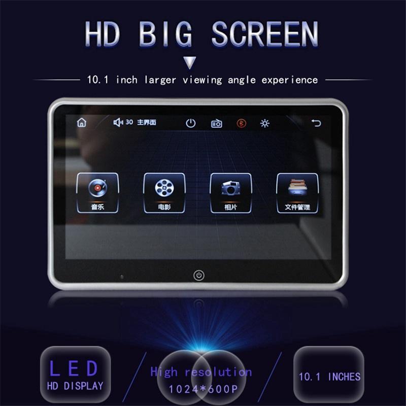 12V 10.1 Inches Car Headrest Monitor Auto Multimedia MP4 MP5 Video Player TFT HD LCD Display Touch Screen bluetooth/USB/FM