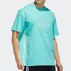 Adidas Letter Logo Printed Casual Short Sleeve T-Shirt Men Tops Blue HA3636