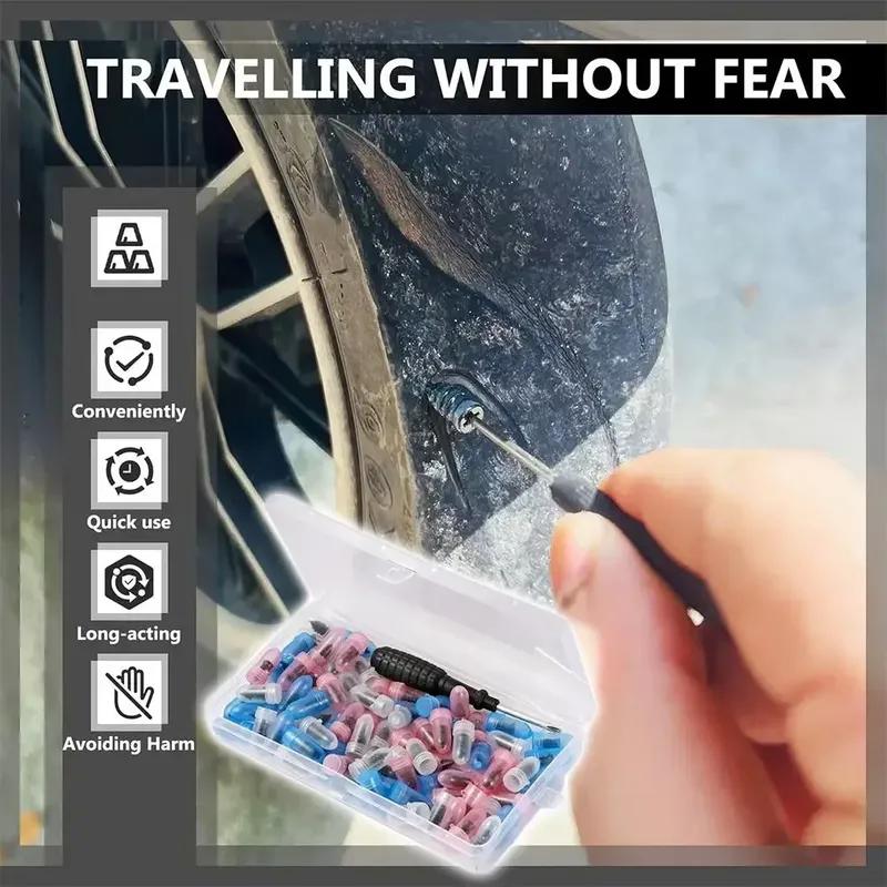 Self-Service Kits with Screwdriver Tire Repair Tire Repair Nails Self-Tapping Screw Rubber Screw Tool for Car Motorcycle