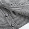 4-12 år Kid Strikket Cardigan Coat Vinter V-hals Knapp Genser