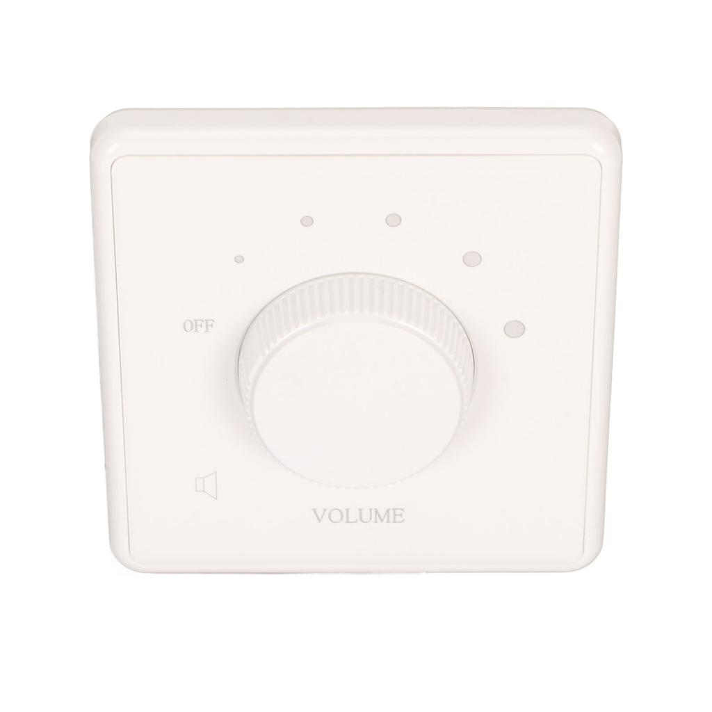 Wall Mount Volume Control Knob 10W Volume Control Wall Plate Rotary Knob Volume Controller for Home Speakers White