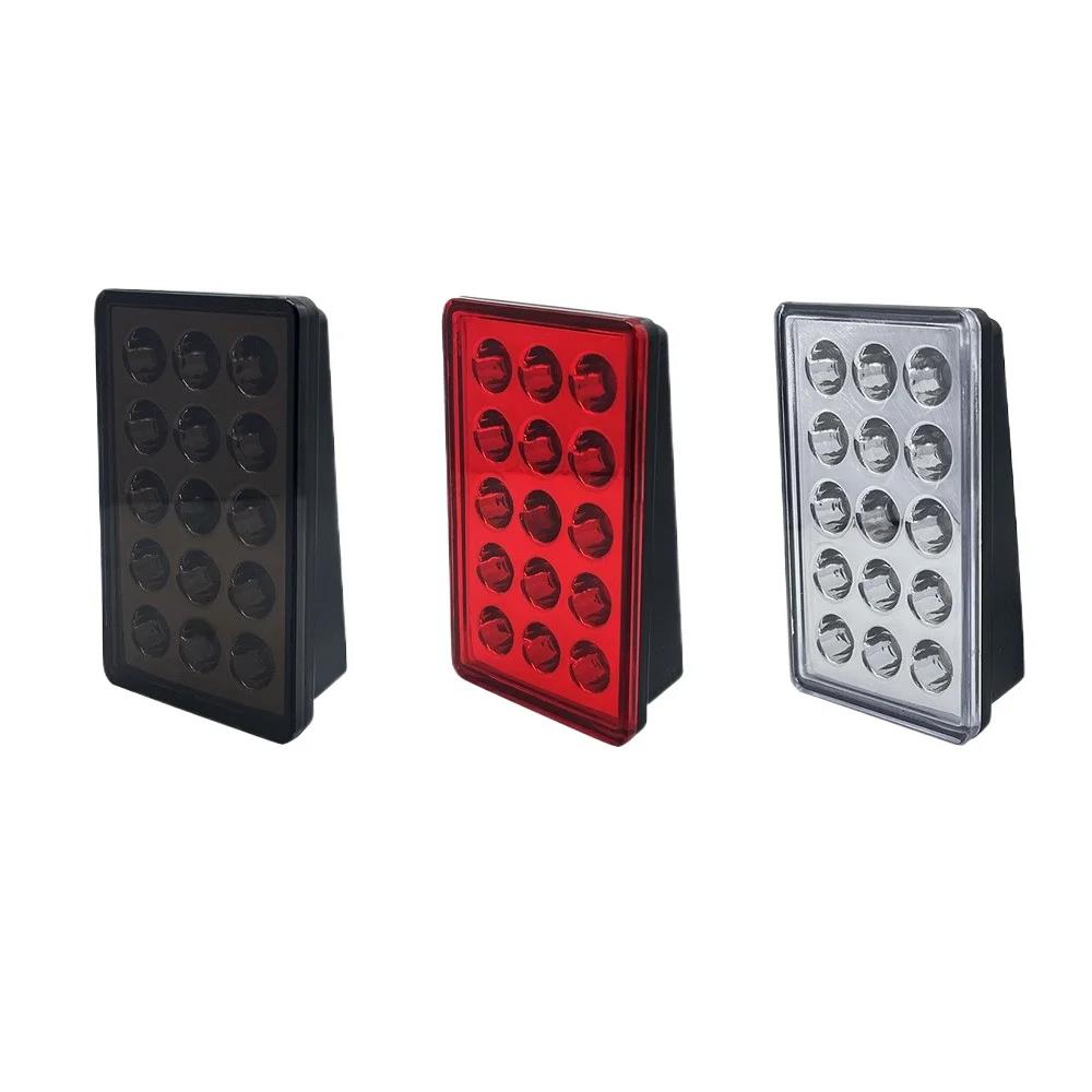 F1 Style Led Brake Pilot Lights 12V 15led Rear Tail Lights Auto Flash Warning Reverse Stop Safety Signal Lamps for Car SUV MotoTurn Signal 2