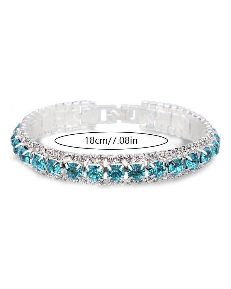 New Fashion Rhinestone Bracelet Bride Full Diamond Bracelet Wedding Clothing Wedding Accessories Women's High-Grade Shiny Bracelet
