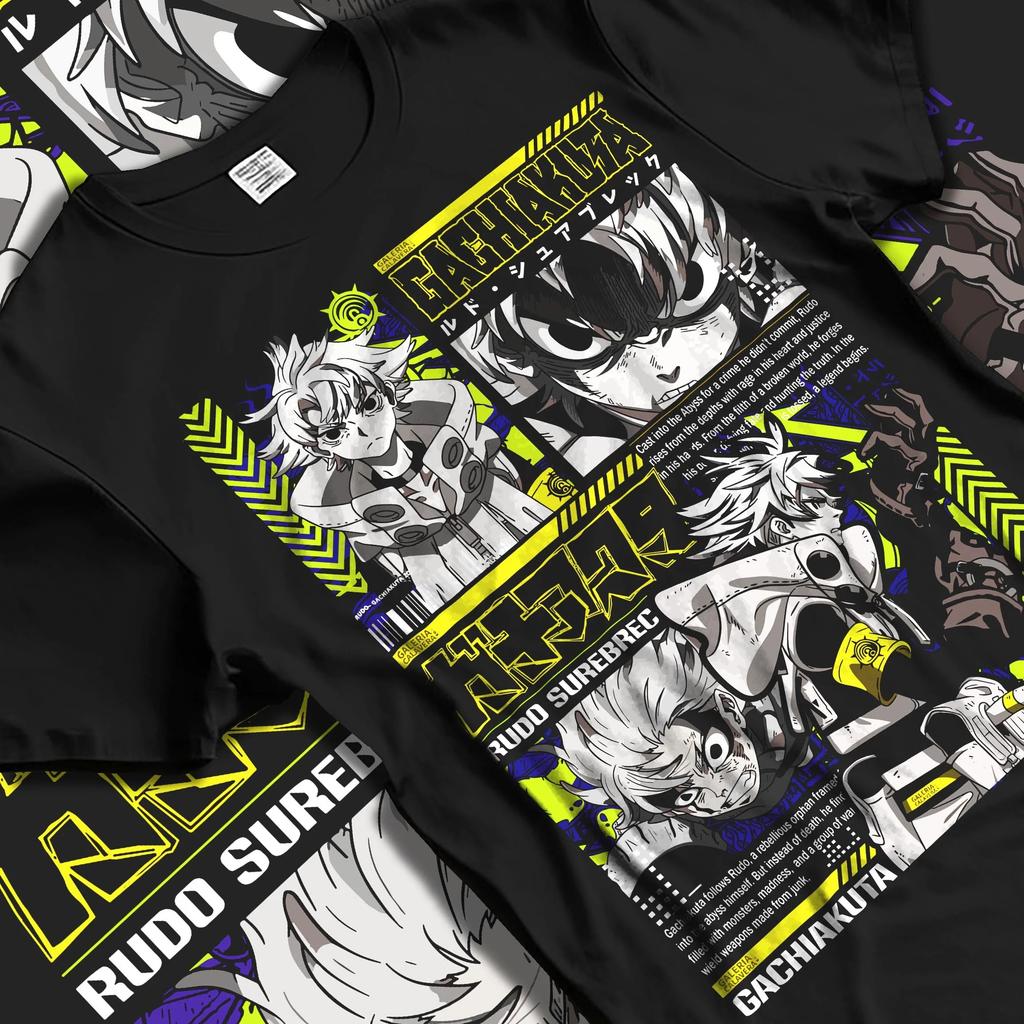 Gachiakuta T-Shirt, japanisches Manga-Anime-Shirt, alle Größen, Baumwolle, Herren, Oversized, Hip-Hop-Streetwear, hochwertige Herrenbekleidung, Kurzarm