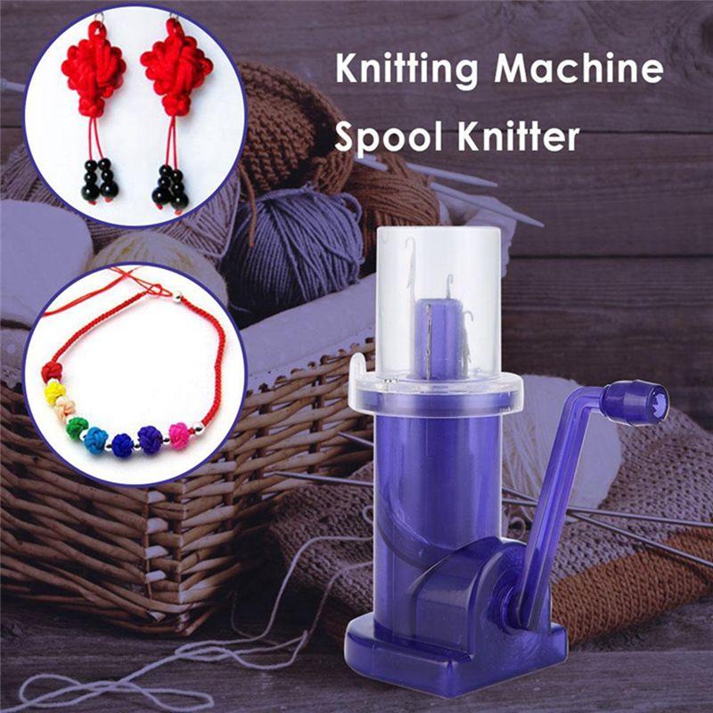 AEE4-Craft Bracelet Weave Tool DIY Craft Hand-Operated Embellish-Knit Knitting Machine Spool Knitter Knitting Machine