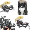 Princess Lace Halloween Costume Mask With Rhinestones For Themed Parties And Cosplay