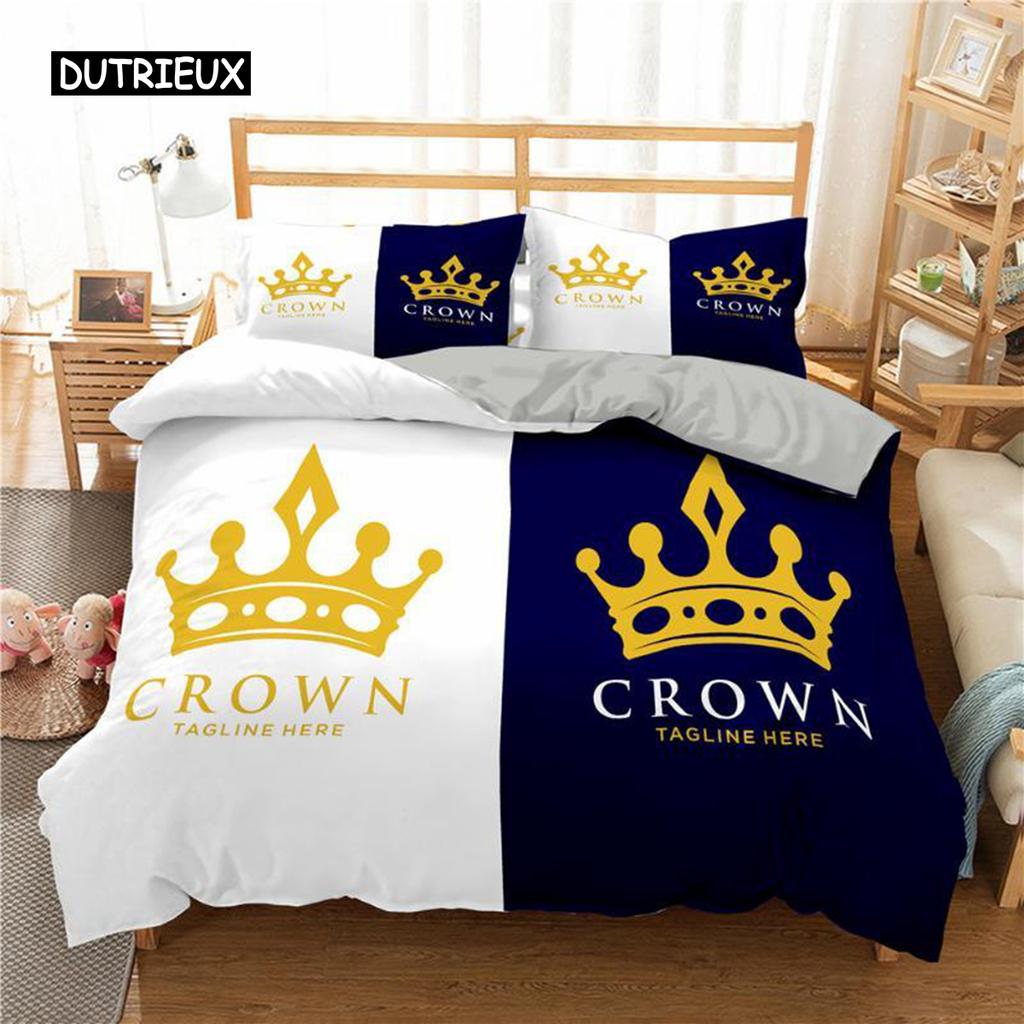 King and Queen Duvet Cover Set Microfiber Beard and Red Lips King Size Bedding Set for Couple Romantic Valentine's Day Presents