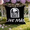 Mexican Flavor T-Taco B-Bell Cushion Cover Home & Car Dual-Scene Pillow Cover: Reversible for Premium Comfort