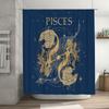 Zodiac Pisces Shower Curtain Celestial Starfish Pattern Bathroom Decor Ocean Theme Home Decor Artistic Wall Hanging Tapestry