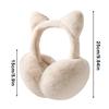 Earmuffs For Women Cute Windproof Foldable Plush Cover Winter Women Running Cat Ear Warmers For Kids Girls Cold Weather Outdoor