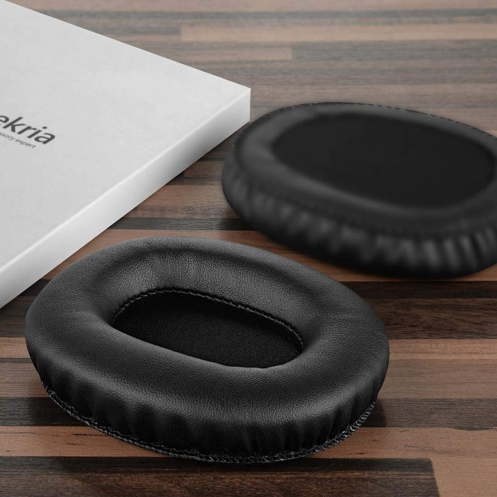 Geekria QuickFit Ear Pads Compatible with Marshal Monitor (First Gen) Headphones, Protein Leather/Black Ear Cups