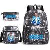 CR7 Ronaldo Backpack Football 67 Print School Bag With Shoulder Bag & Pencil Case For Student Boys Gift Daily Travel Rucksack