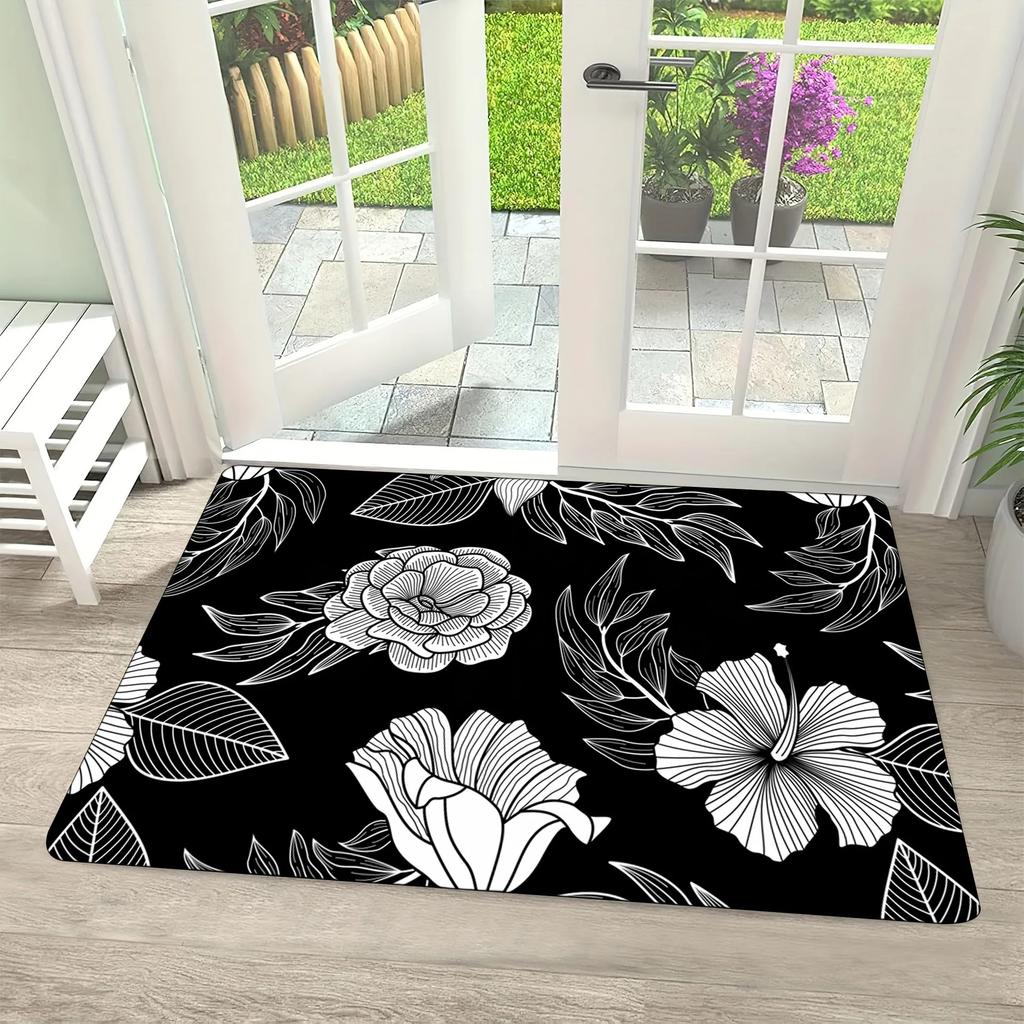 Küchenmuster Kleiner Teppich Boden Fußmatte Rutschfest Weich Modern Stilvoll für Wohnzimmer Eingang Schlafzimmer Dekor INS