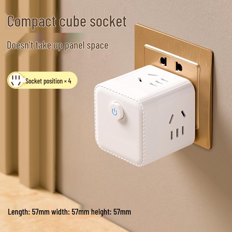 

Cube Smart Power Strip: USB Multifunctional Voice-Activated Wireless Socket & Table Lamp Extension Cord Standard