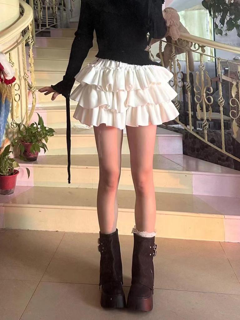 Velvet Tulip Mini Skirt - Warm, Thickened & Anti-Exposure for Autumn/Winter